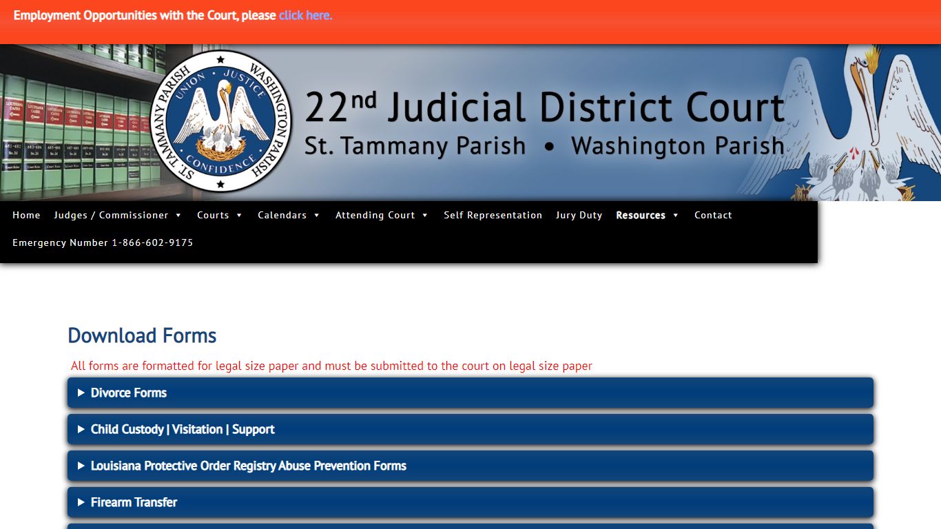 Download Forms - 22nd Judicial District Court